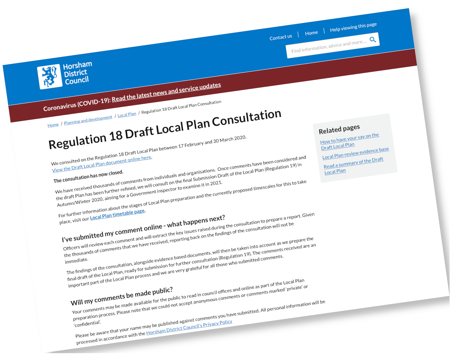 Horsham District Local Plan